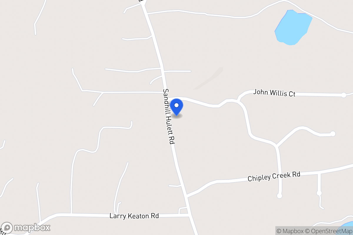 Map of 1300 Sandhill Hulett Rd