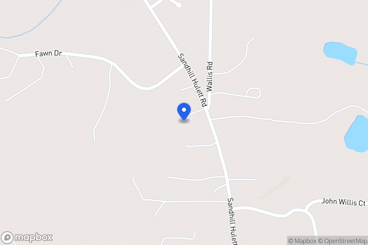Map of 1203 Sandhill Hulett Rd