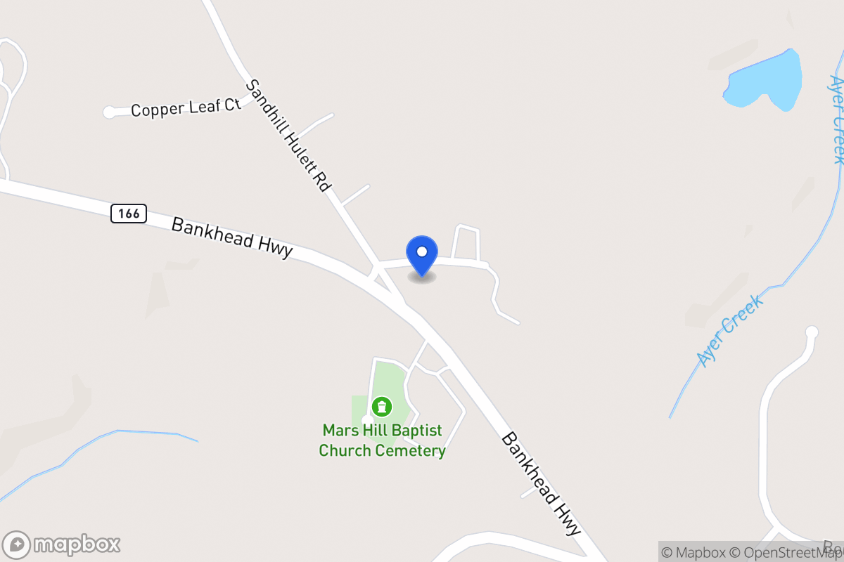Map of 1784 Sandhill Hulett Rd