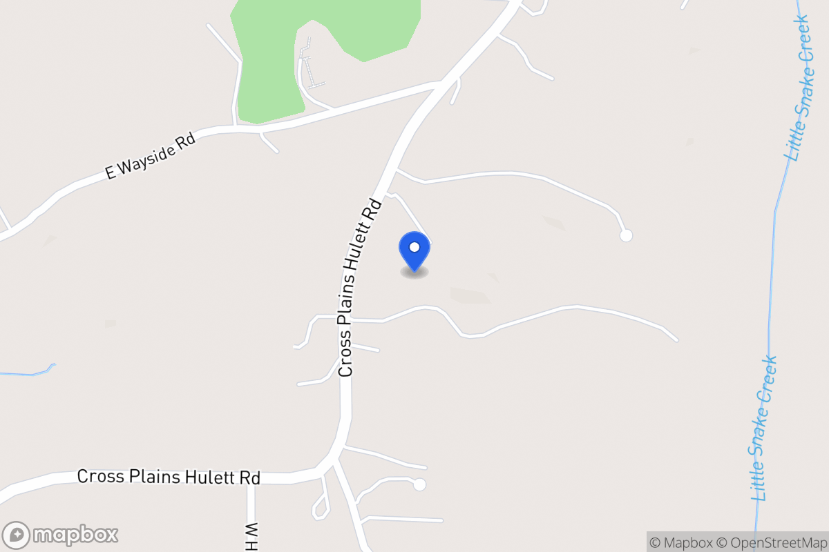 Map of 492 Cross Plains Hulett Rd