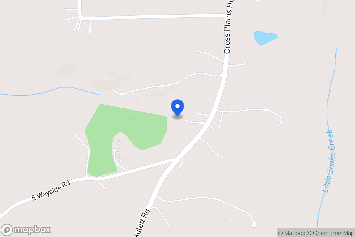 Map of 337 Cross Plains Hulett Rd