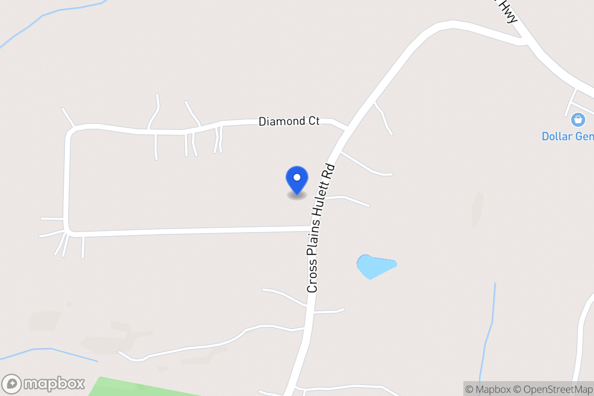 Map of 233 Cross Plains Hulett Rd