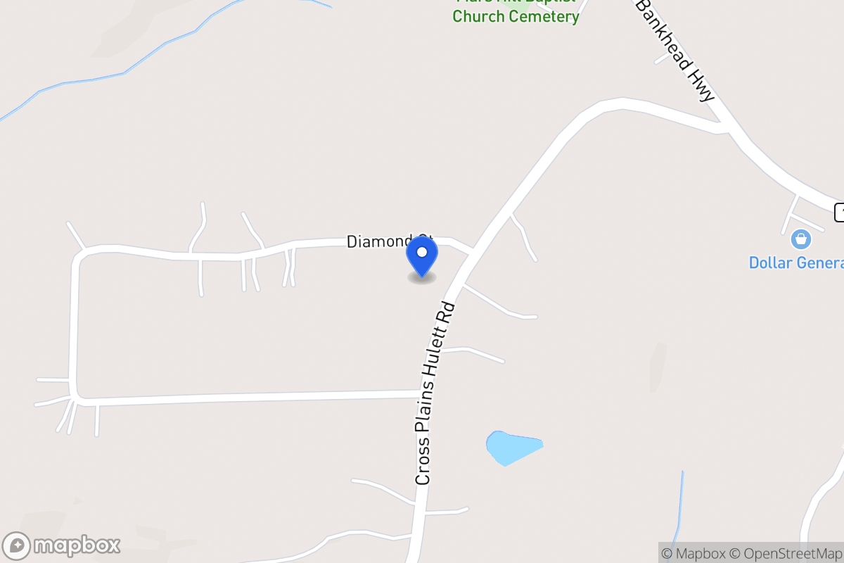 Map of 197 Cross Plains Hulett Rd