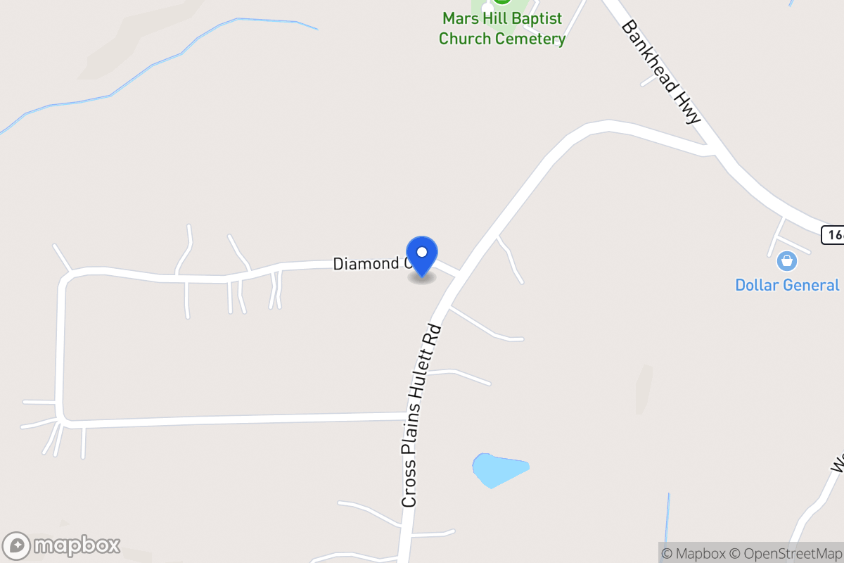 Map of 185 Cross Plains Hulett Rd