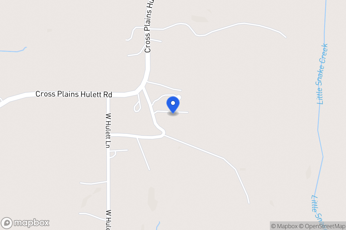 Map of 586 Cross Plains Hulett Rd