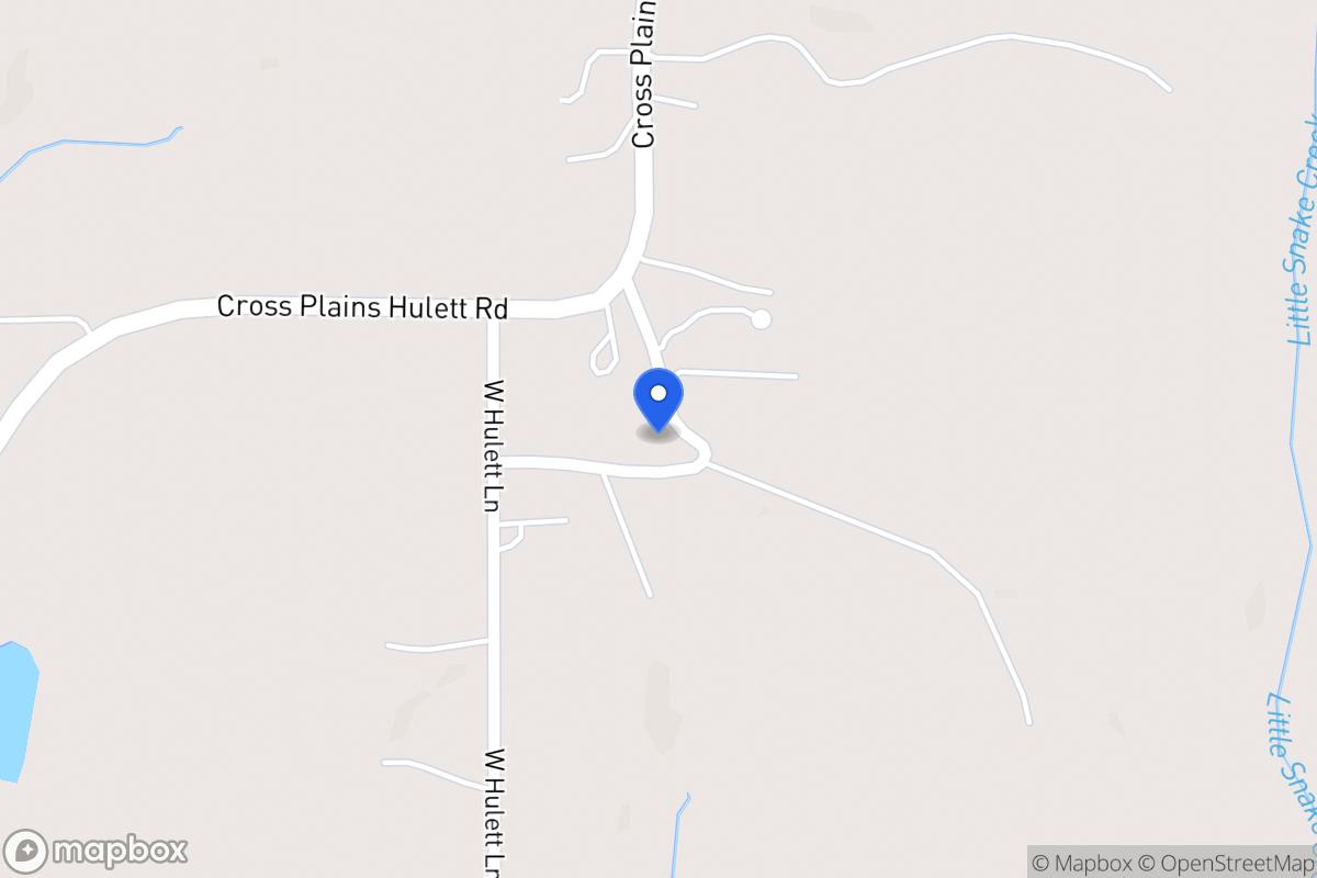 Map of 592 Cross Plains Hulett Rd