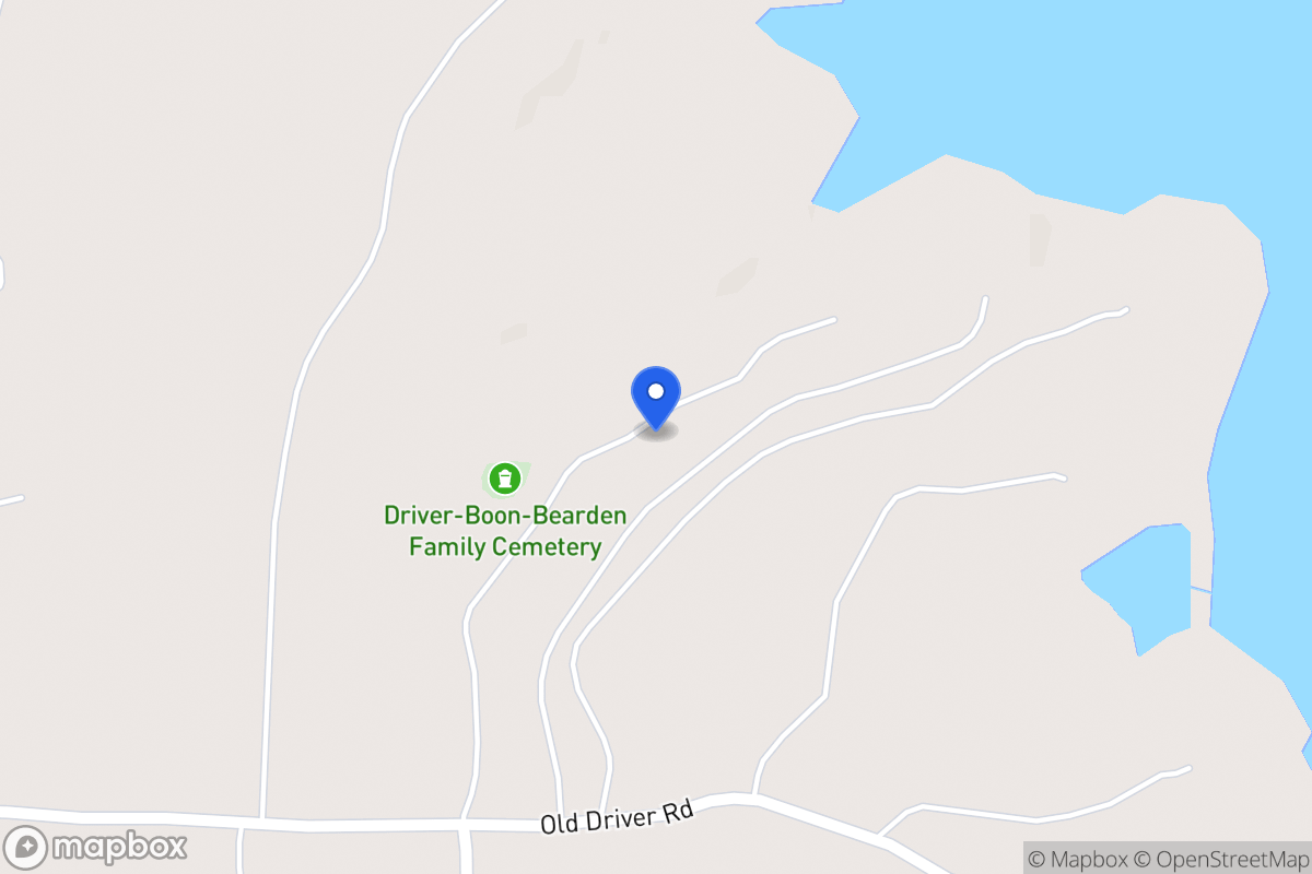 Map of 818 Old Driver Rd
