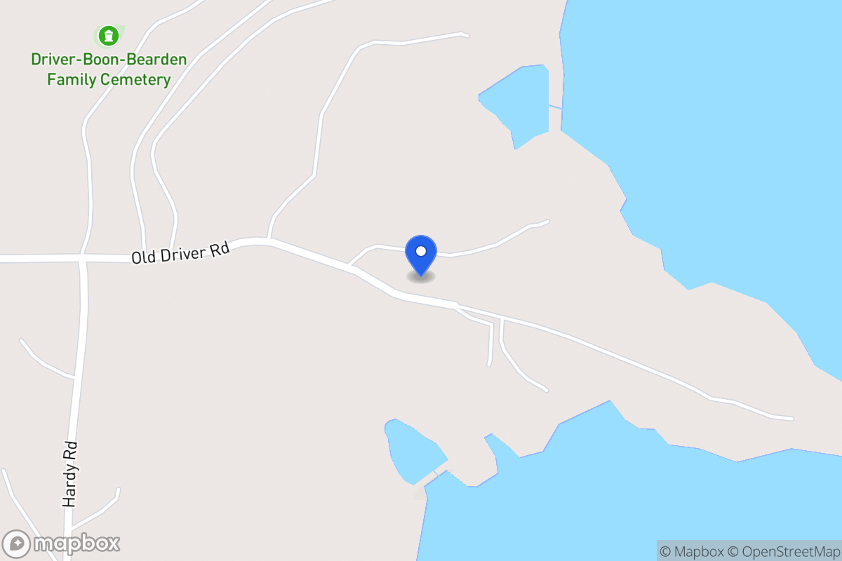 Map of 1010 Old Driver Rd