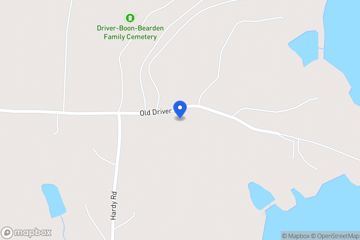 Map of 897 Old Driver Rd