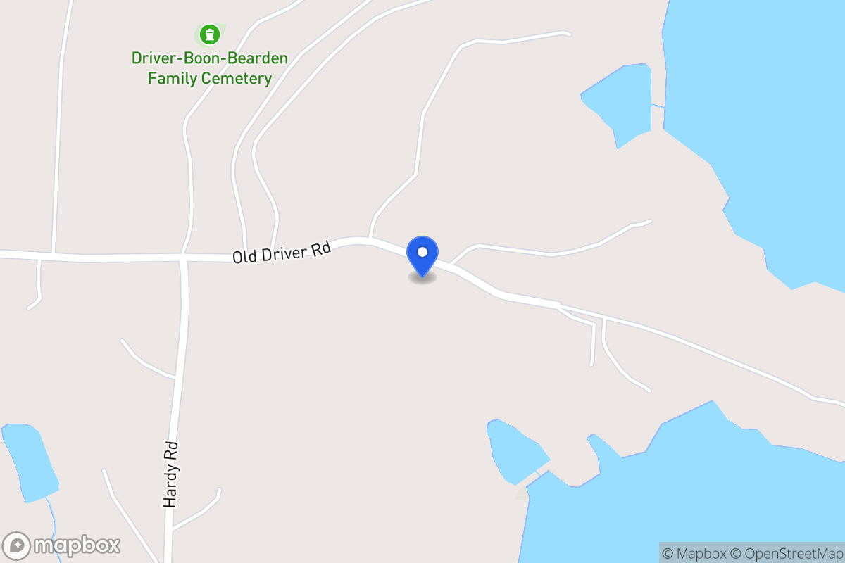 Map of 943 Old Driver Rd