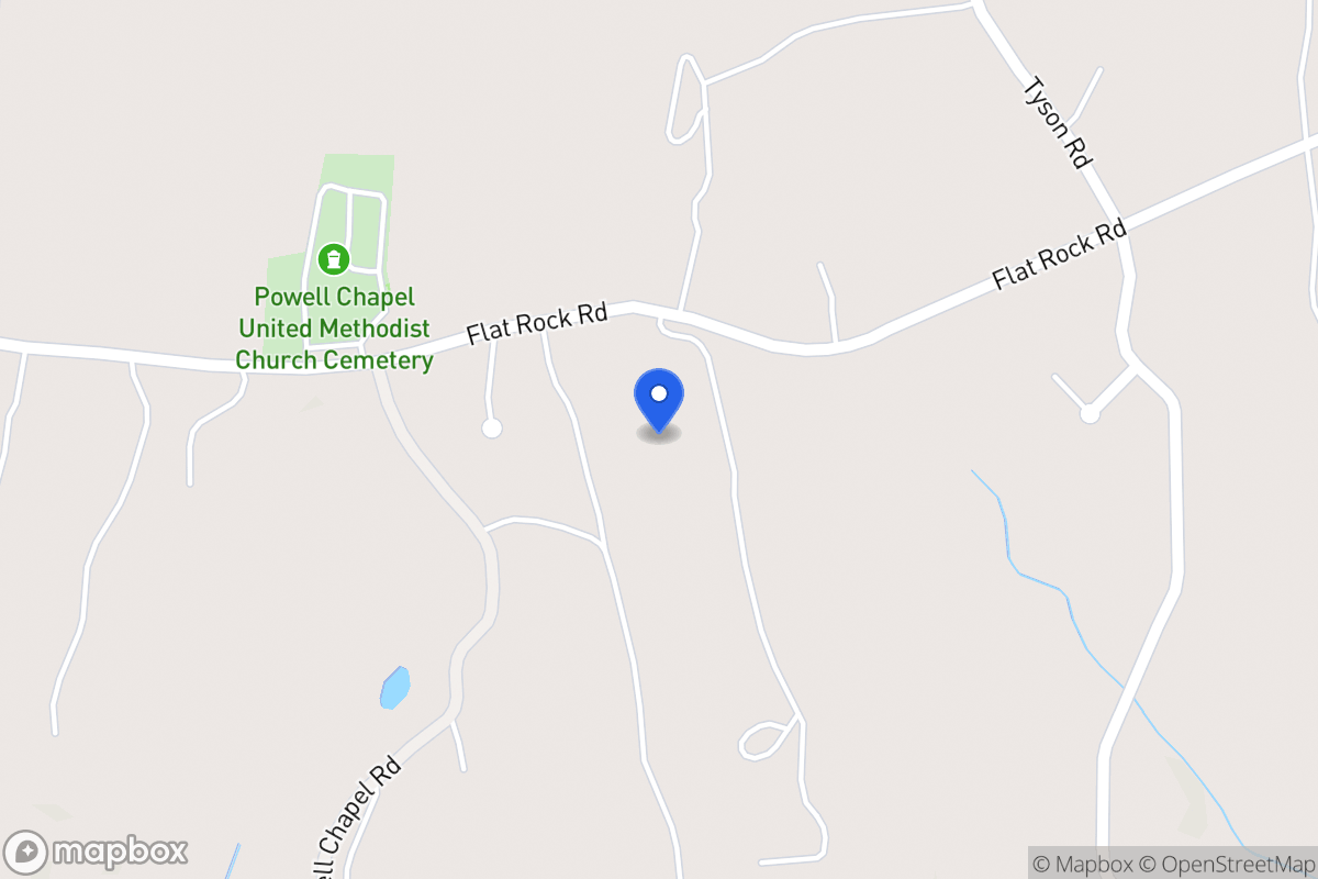 Map of 1383 Flat Rock Rd