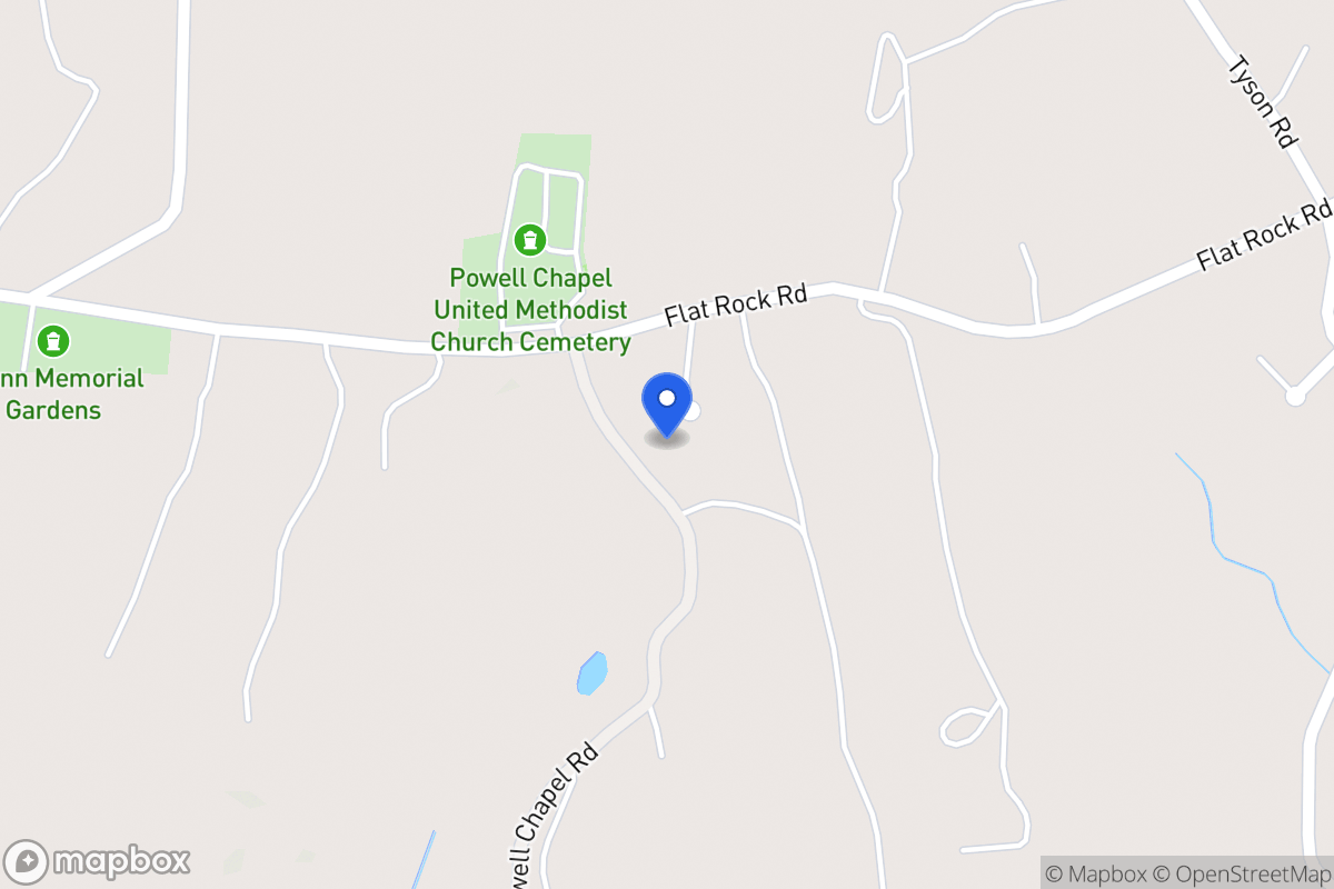 Map of 1327 Flat Rock Rd