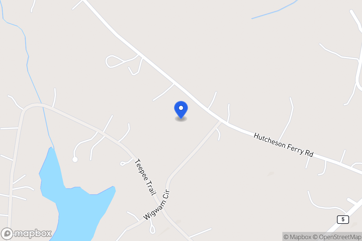 Map of 3801 Hutcheson Ferry Rd