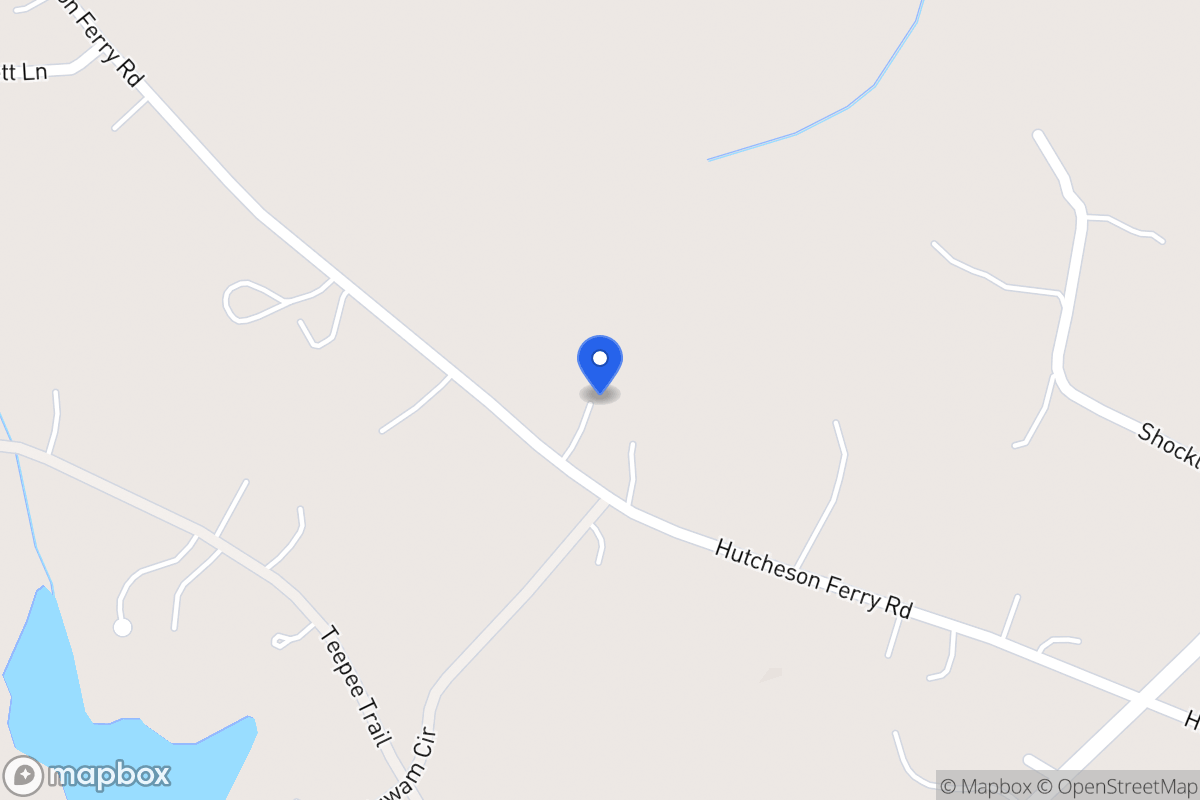 Map of 3810 Hutcheson Ferry Rd