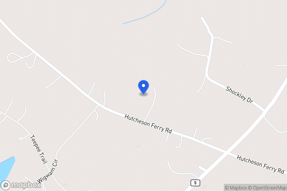 Map of 3820 Hutcheson Ferry Rd