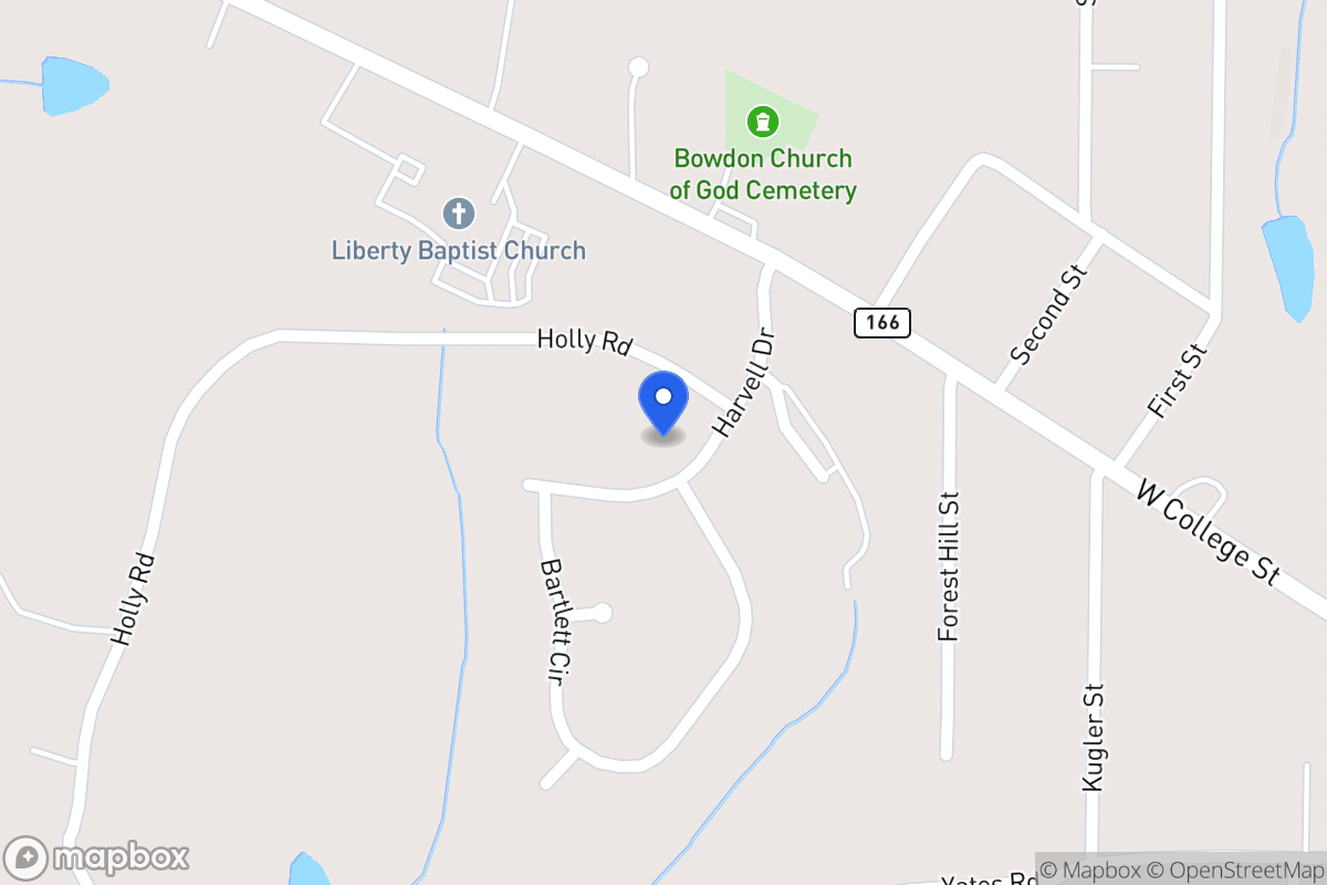 Map of 180 Harvell Dr