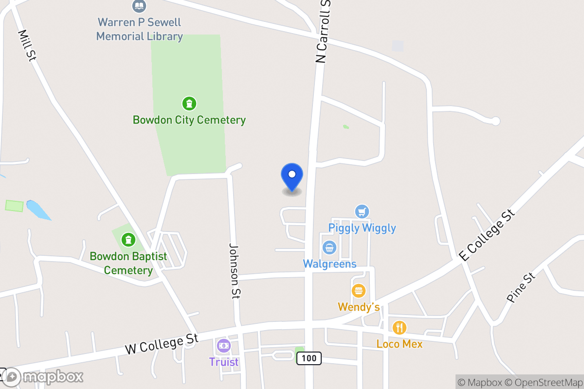 Map of 133 N Carroll St