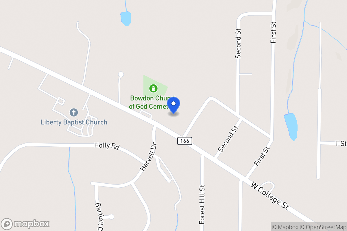 Map of 1020 W 166 Hwy