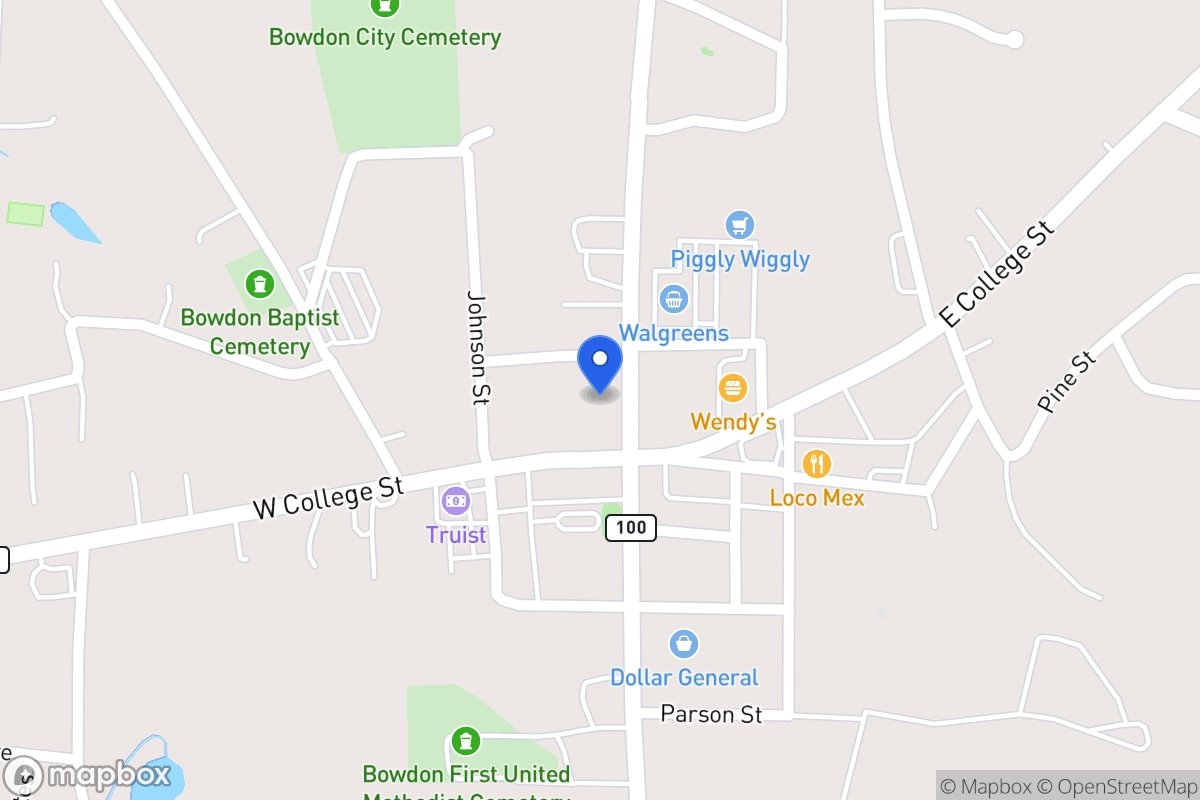 Map of N Carroll St