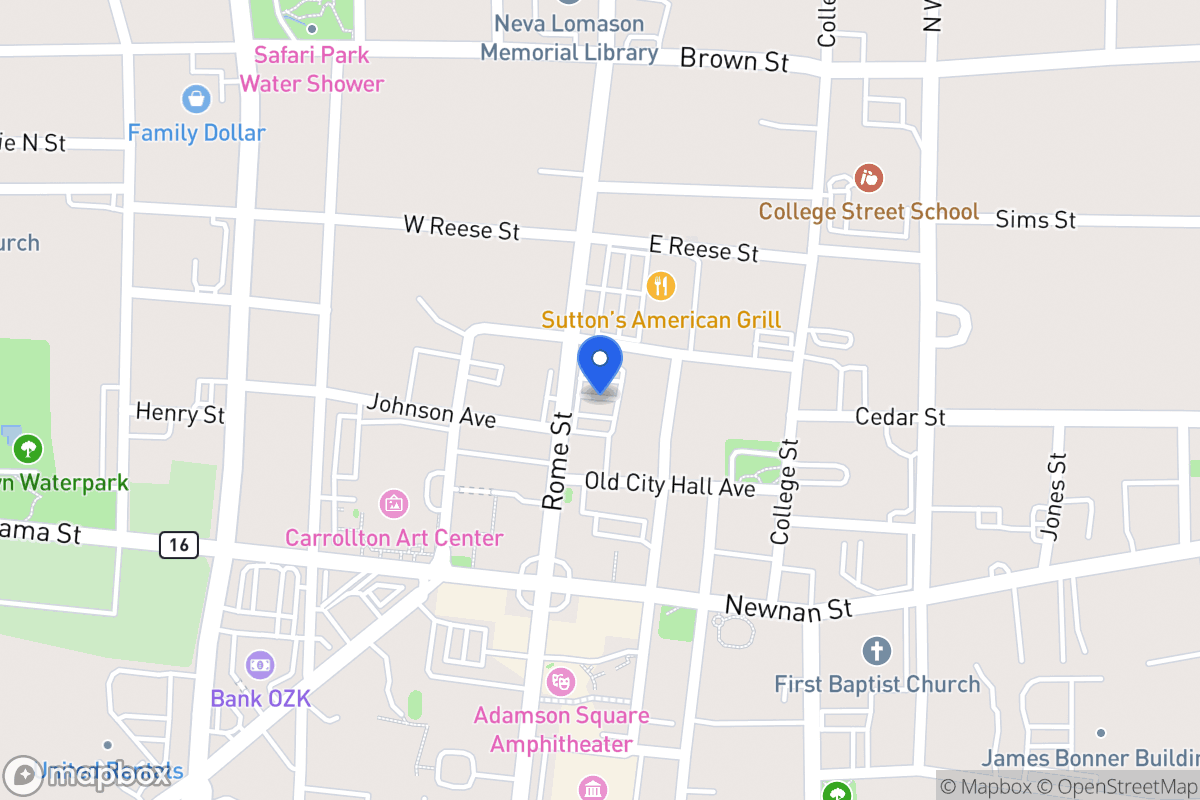 Map of City Hall Ave