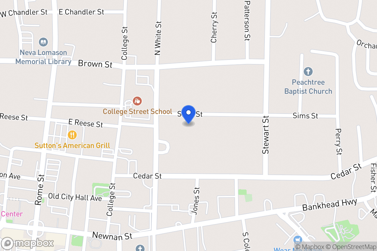 Map of 119 Sims St