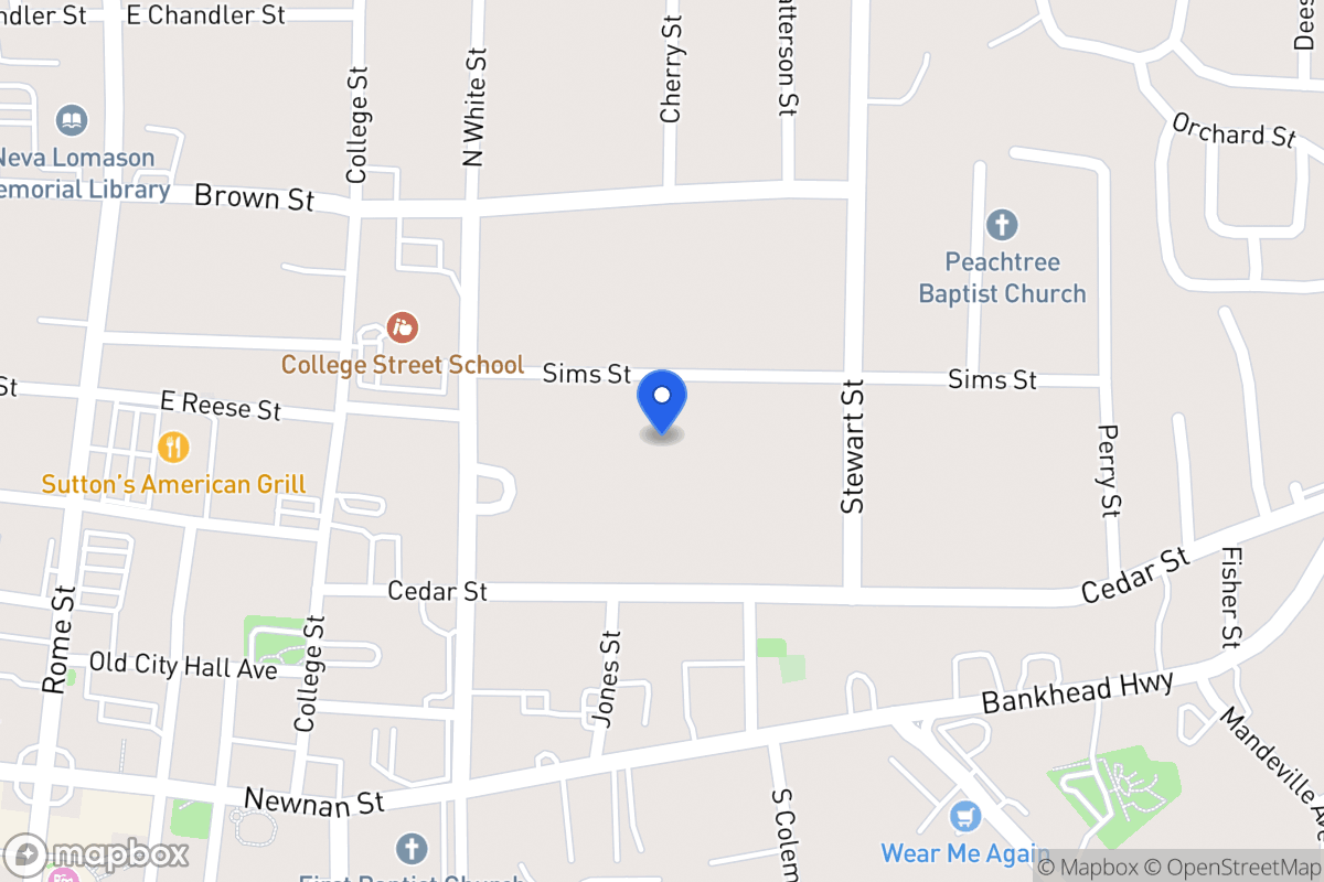 Map of 133 Sims St