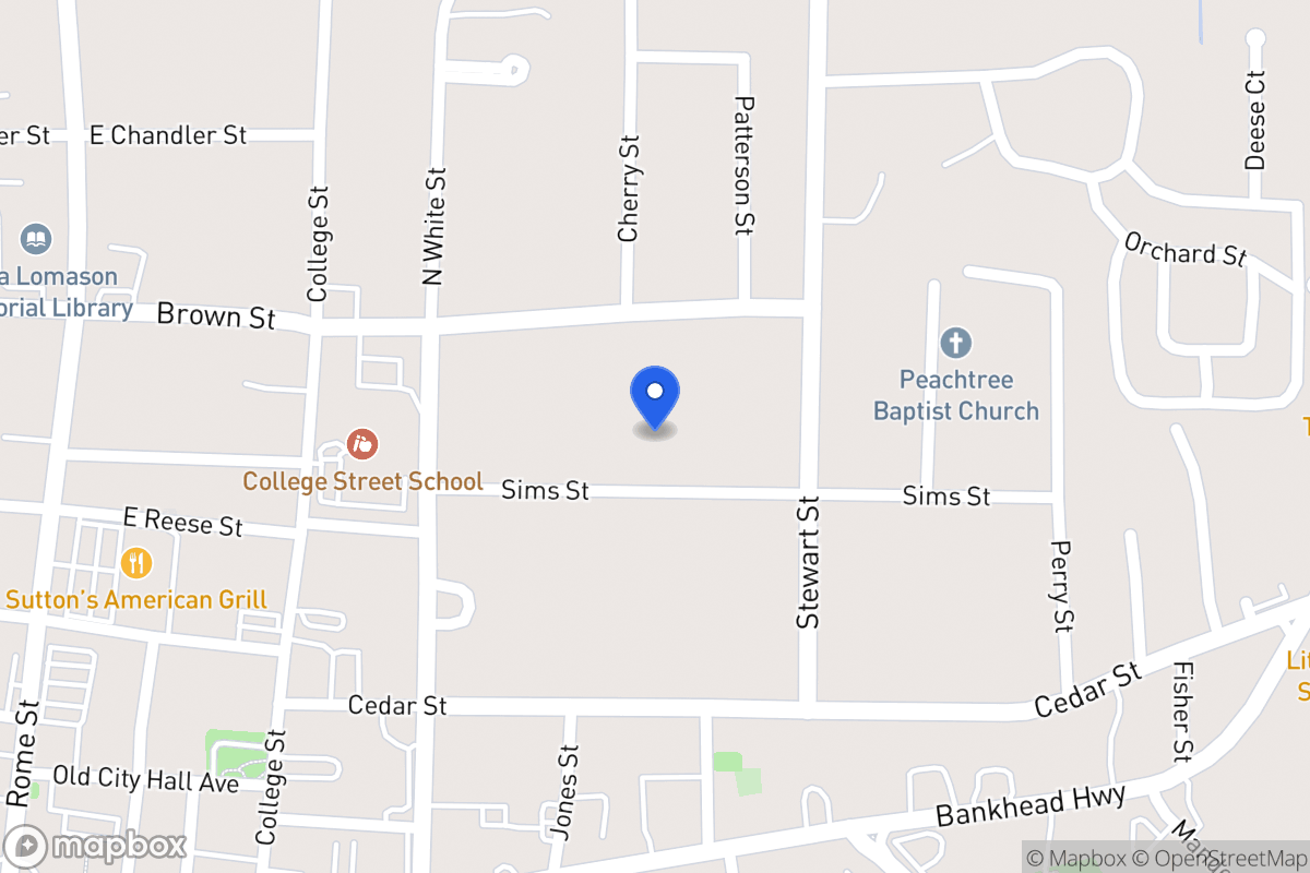 Map of 136 Sims St