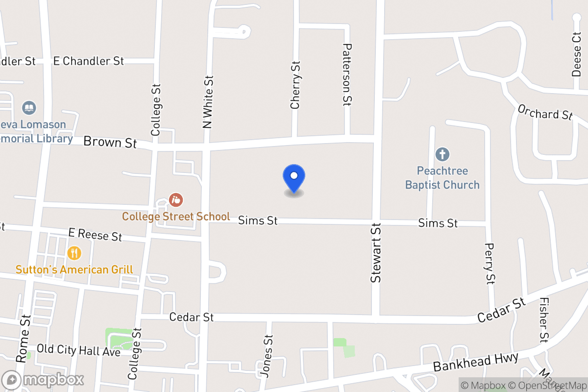 Map of 132 Sims St