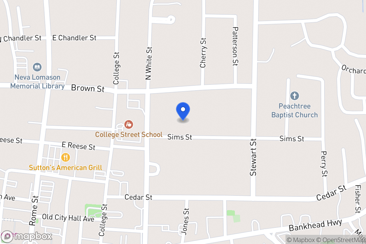 Map of 120 Sims St