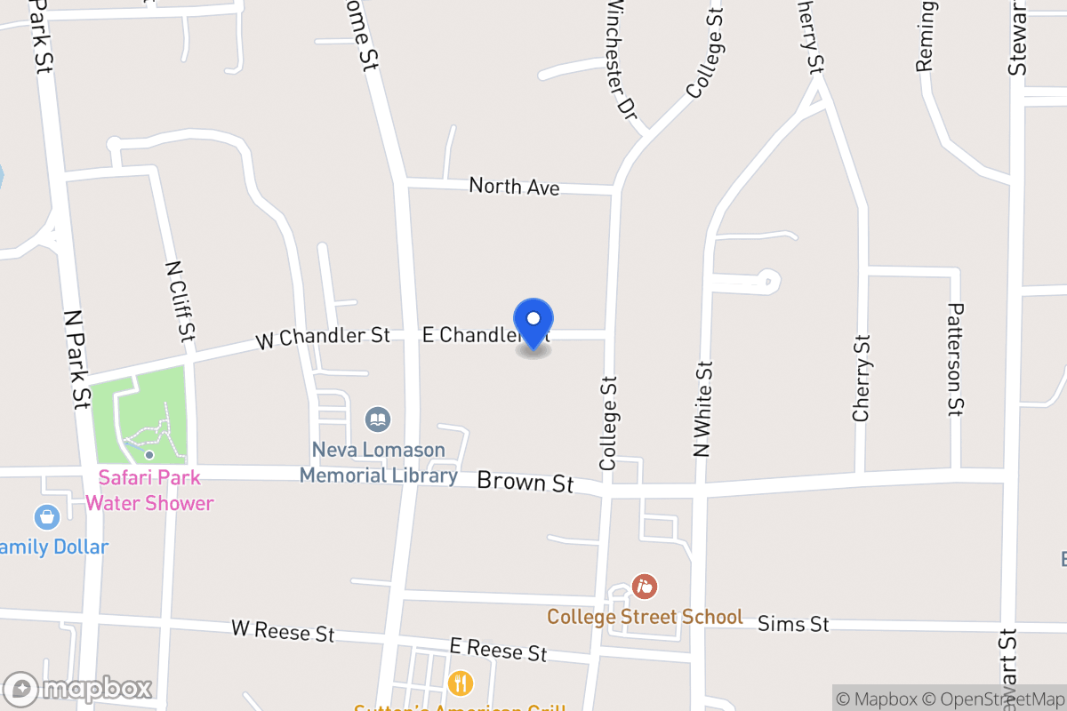 Map of 127 E Chandler St