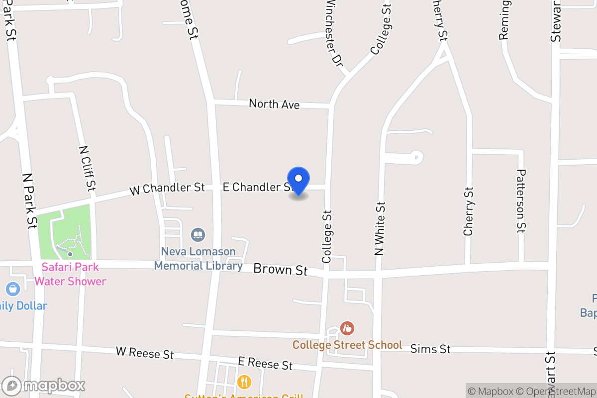 Map of 131 E Chandler St