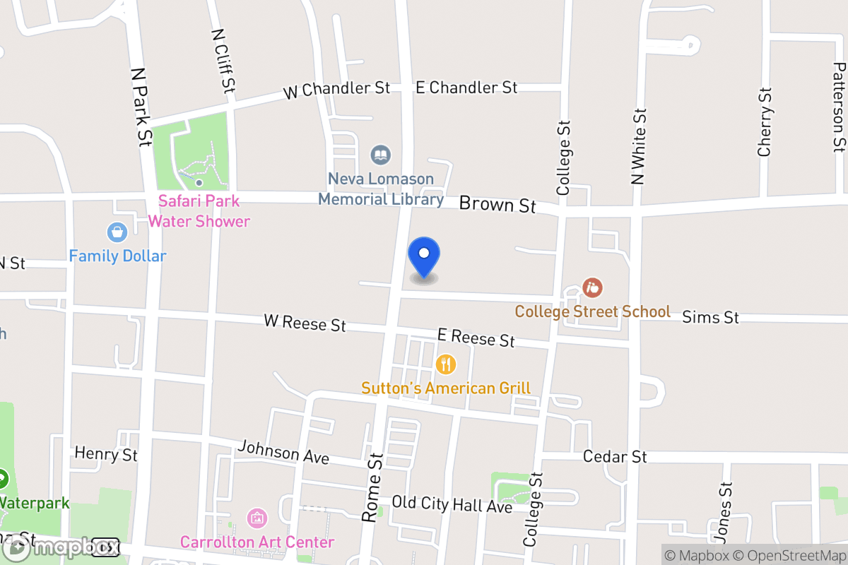 Map of 601 Rome St