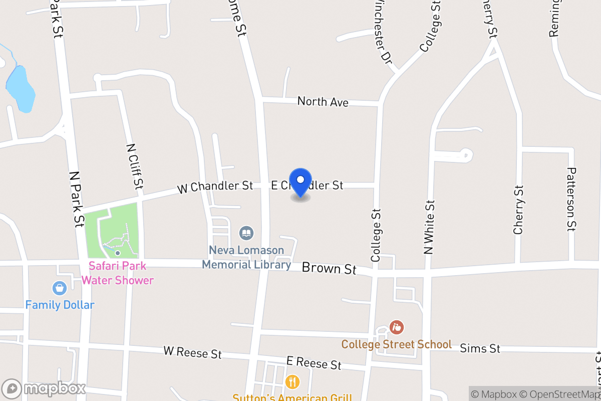 Map of 109 E Chandler St