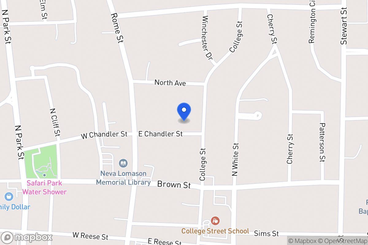 Map of 130 E Chandler St