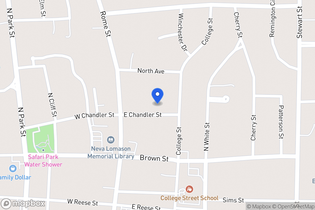 Map of 126 E Chandler St