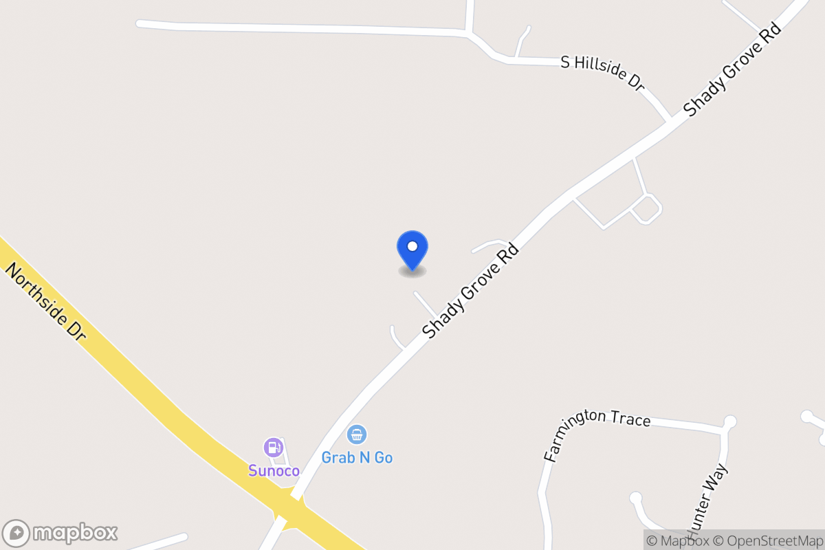 Map of 1540 Shady Grove Rd