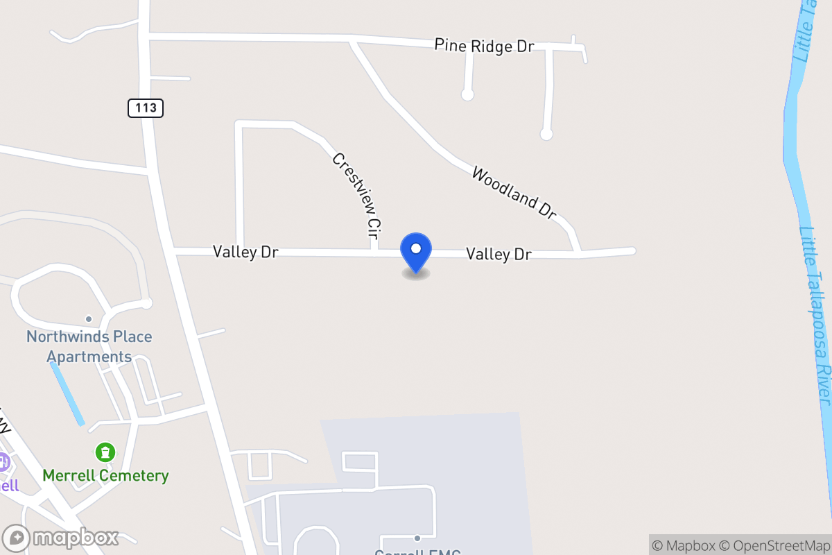Map of 105 Valley Dr