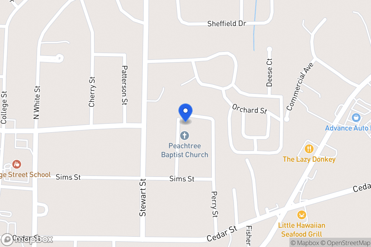 Map of 131 Peachtree St