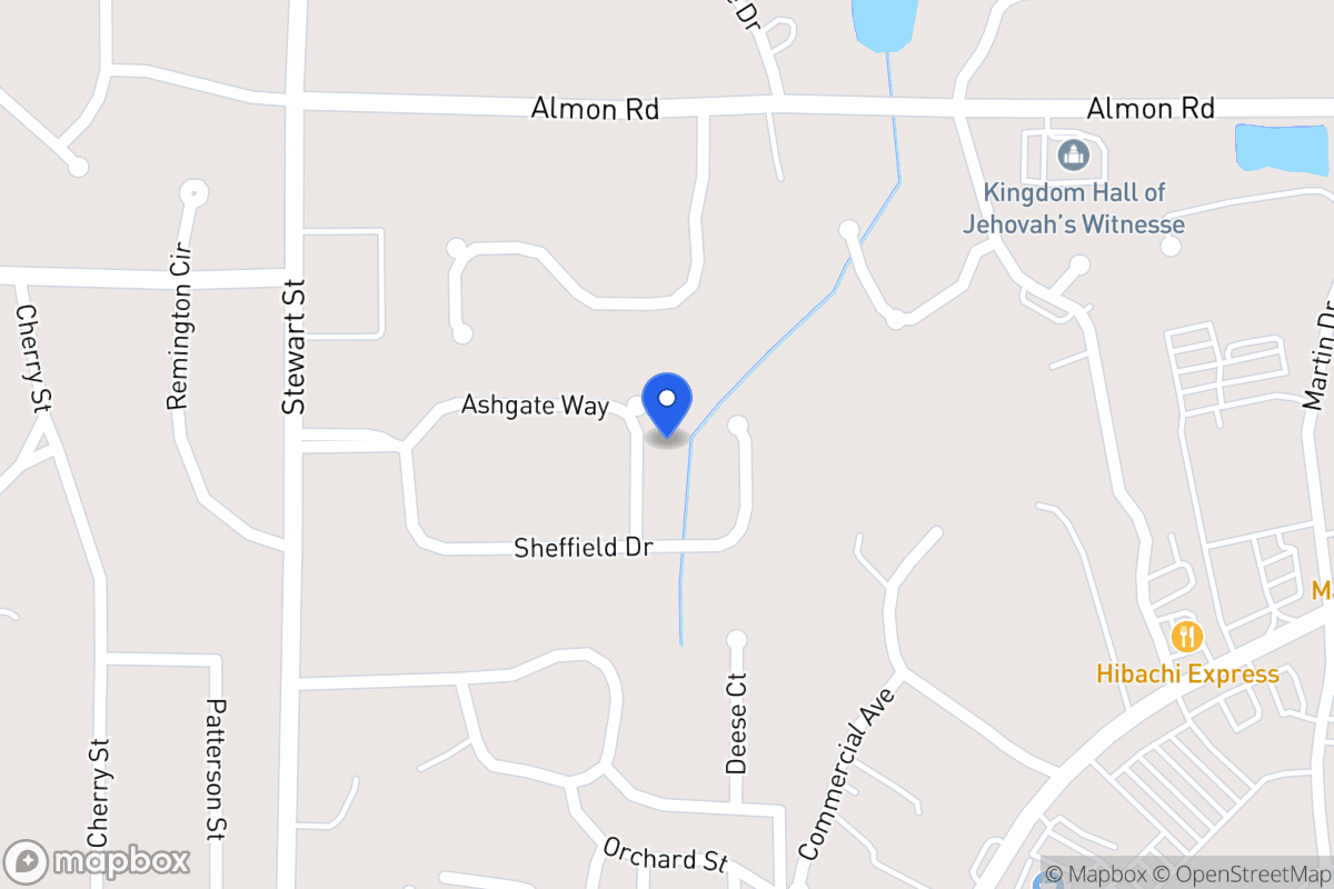 Map of 133 Ashgate Way