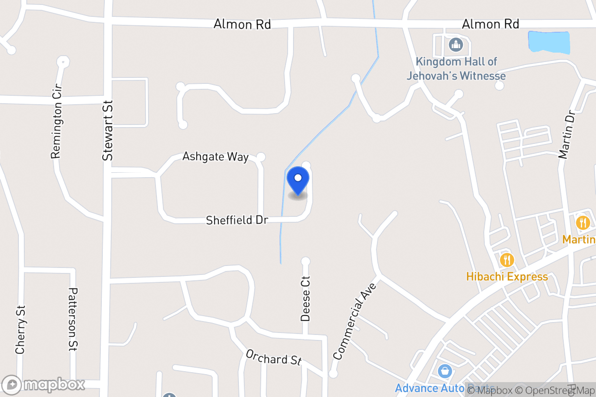 Map of 215 Sheffield Dr