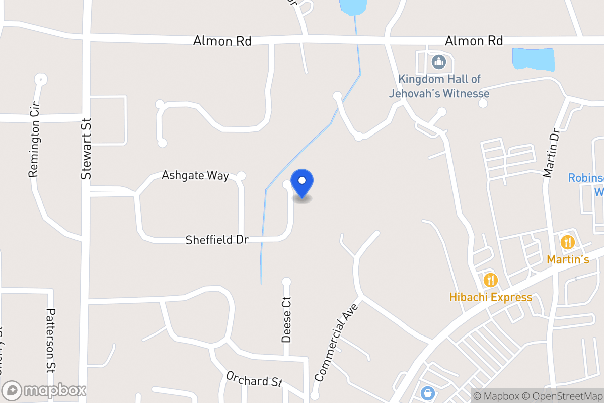 Map of 218 Sheffield Dr