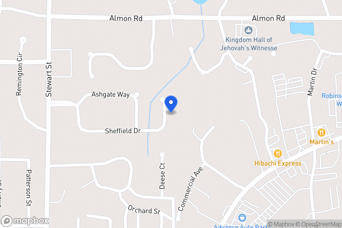 Map of 216 Sheffield Dr