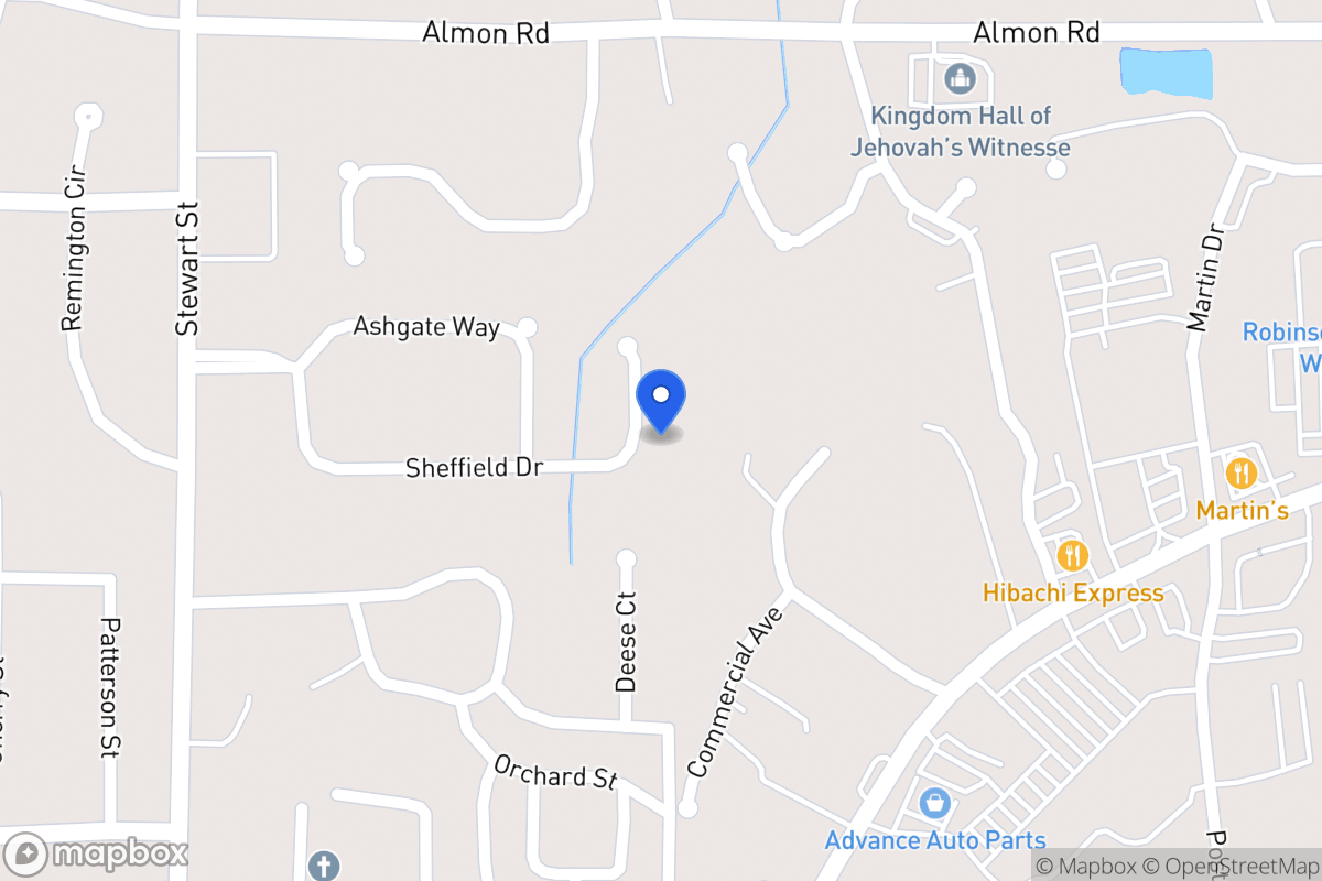 Map of 212 Sheffield Dr