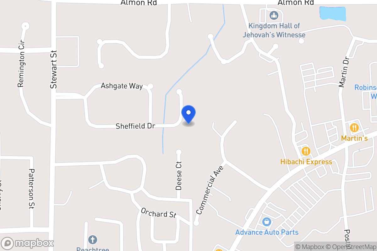 Map of 210 Sheffield Dr