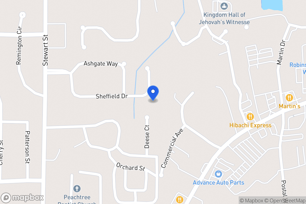 Map of 208 Sheffield Dr