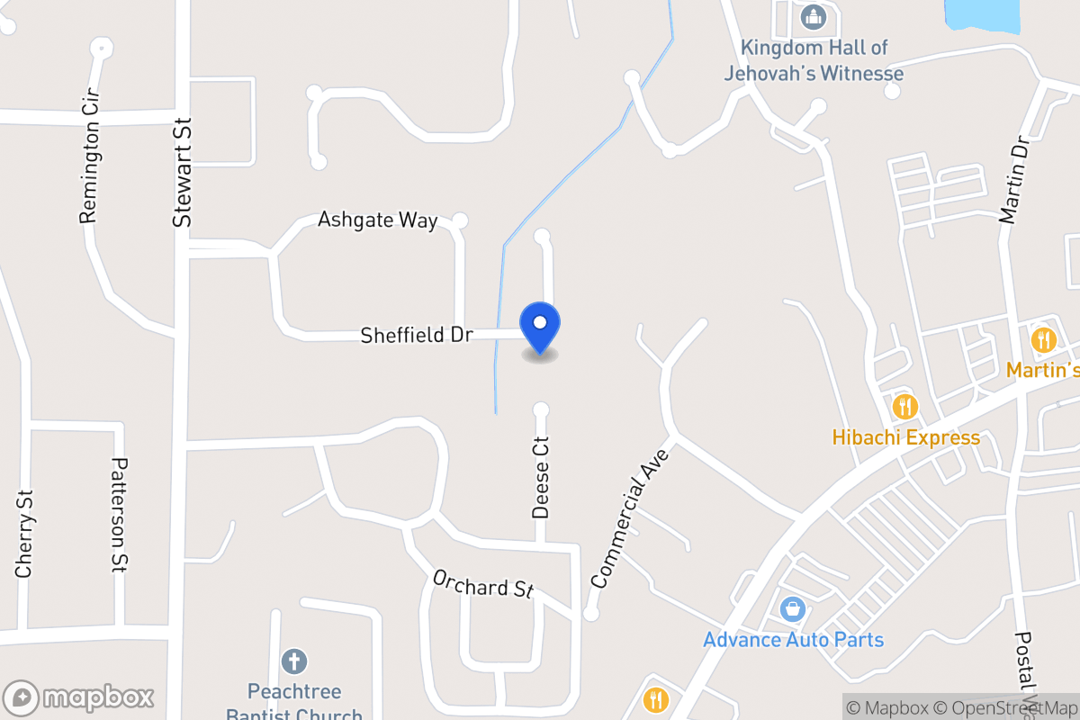 Map of 206 Sheffield Dr