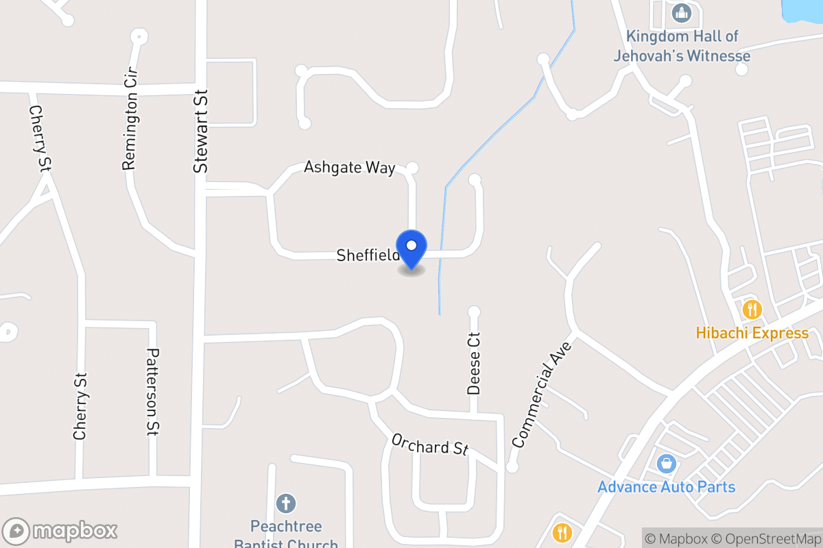 Map of 134 Sheffield Dr