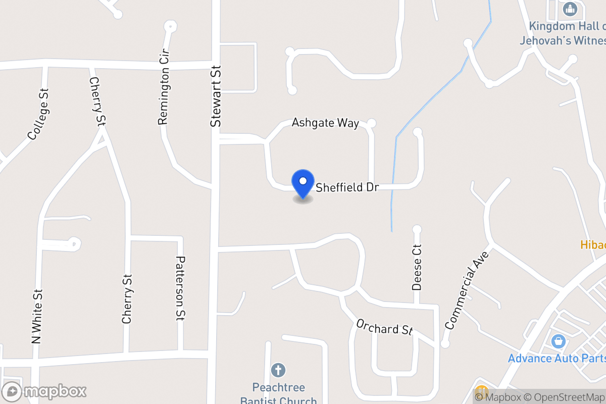 Map of 118 Sheffield Dr