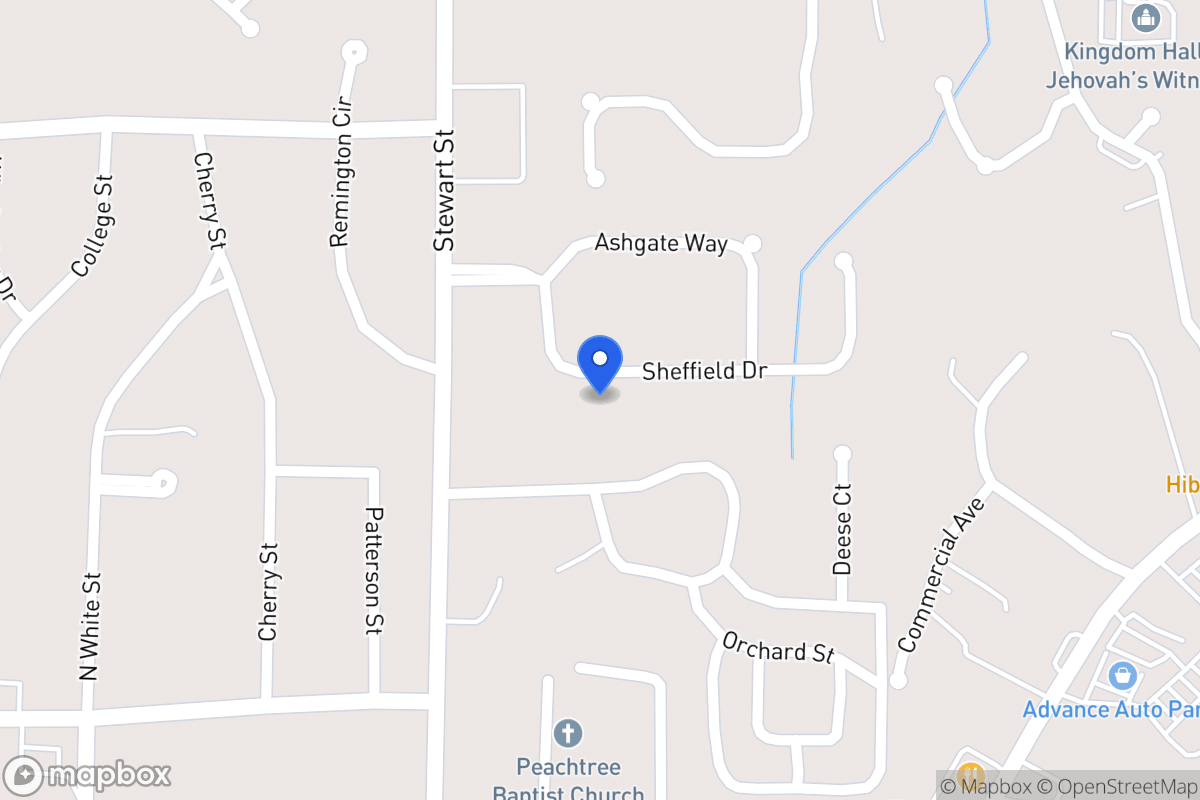 Map of 116 Sheffield Dr