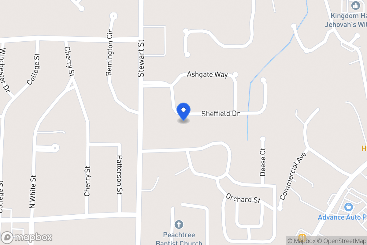 Map of 114 Sheffield Dr